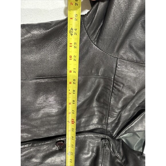 Wilsons Pelle Studio Leather Jacket Mens XL Driving Coat Black 4 Button - Primo! - Picture 14 of 16